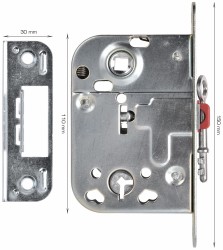 HOME It® lock case indoors with 1 key and screws electro-gal