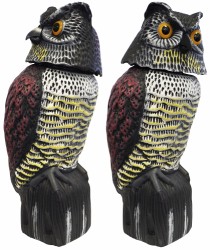HOME It® scarecrow owl with 360° rotating head