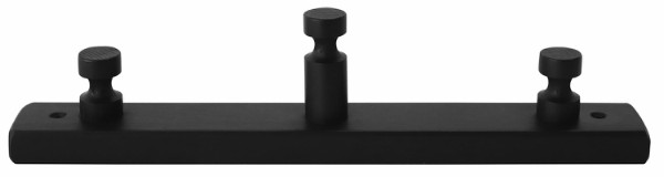 HOME It® Pine coat rack with 3 hooks 30×4×7 cm black Pine