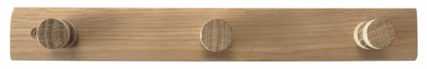 HOME It® Oak coat rack with 3 hooks 30×7×4 cm natural oak