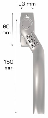 HOME It® window handle with three-digit code  right