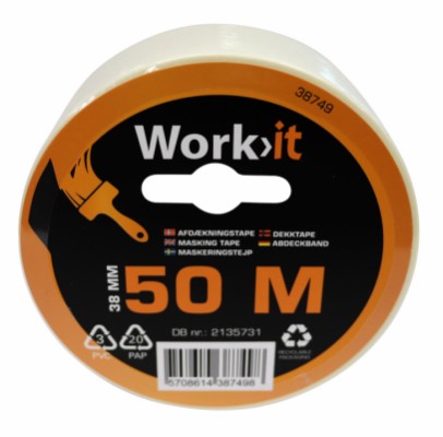 Work>it® masking tape 38 mm x 50 metre