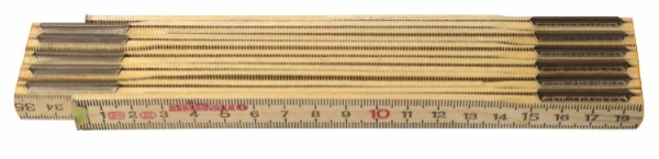 Millarco® folding ruler wood 12 segments 2 metre