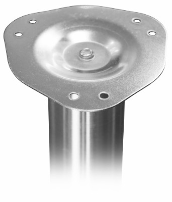 HOME It® round table leg with adjusting screw Ø60 mm x 70 cm brushed steel