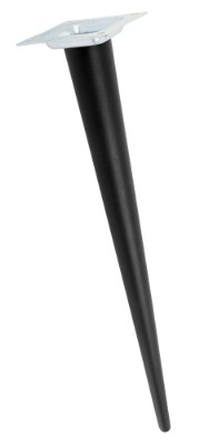 Bordben i sort bøg - konisk Ø25/45 L700 mm (lige)