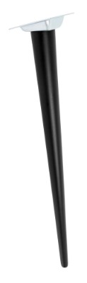 Bordben i sort bøg - konisk Ø25/45 L700 mm (skrå)
