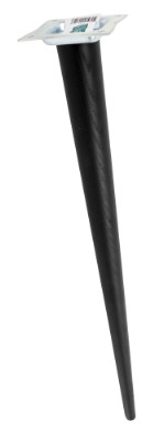 Bordben i sort bøg - konisk Ø25/45 L800 mm (lige)
