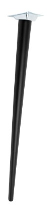 Bordben i sort bøg - konisk Ø25/45 L800 mm (skrå)