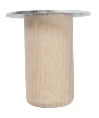 HOME It®Rundt bordben med lige beslag Ø55  x 10 cm bøgetræ. 100 % FSC