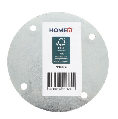 HOME It®Rundt bordben med lige beslag Ø55  x 20 cm bøgetræ. 100 % FSC.