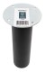 HOME It®Rundt bordben med lige beslag Ø55  x 20 cm bøgetræ. Sort malet. 100 % FSC