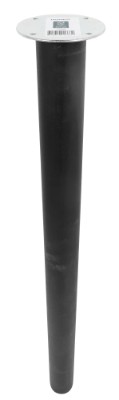 HOME It®Rundt bordben med lige beslag Ø55  x 80 cm bøgetræ. Sort malet. 100 % FSC