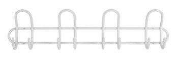 HOME It® coat rack with 4 hooks Ø8 mm x 54,5×6,5 x 13 cm white
