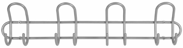 HOME It® coat rack with 4 hooks Ø8 mm x 54,5×6,5 x 13 cm satin