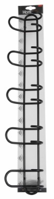HOME It® coat rack with 5 hooks Ø8 mm x 68,5×6,5 x 13 cm black