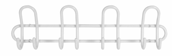 HOME It® coat rack with 5 hooks Ø10 mm x 67×6,5 x 13 cm white