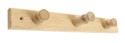 HOME It® hook rail with 3 hooks, oak