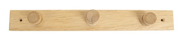HOME It® hook rail with 3 hooks, oak