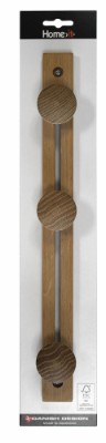 Home>it® Coat rack with 3 knobs 39,5×3,5×1,5 cm natural oak