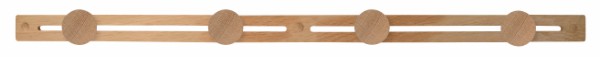 Home>it® Coat rack with 4 knobs 58,5×3,5×1,5 cm natural oak