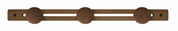 Home>it® Coat rack with 3 knobs 39,5×3,5×1,5 cm smoked oak