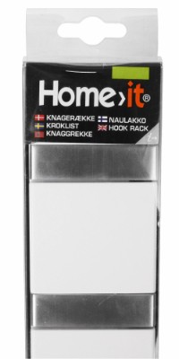 HOME It® flex coat rack with 4 hooks 31,6 × 2,2 x 7,2 cm white