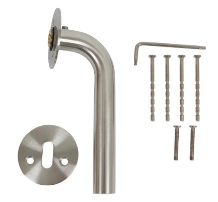 HOME It® door handle with L-grip 19 mm stainless steel