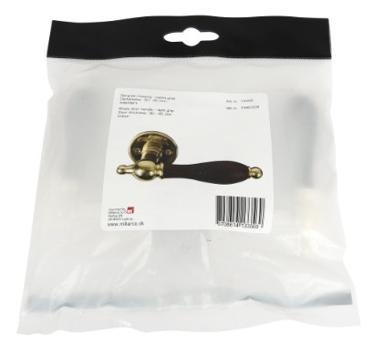 HOME It® brass door handle with dark grip