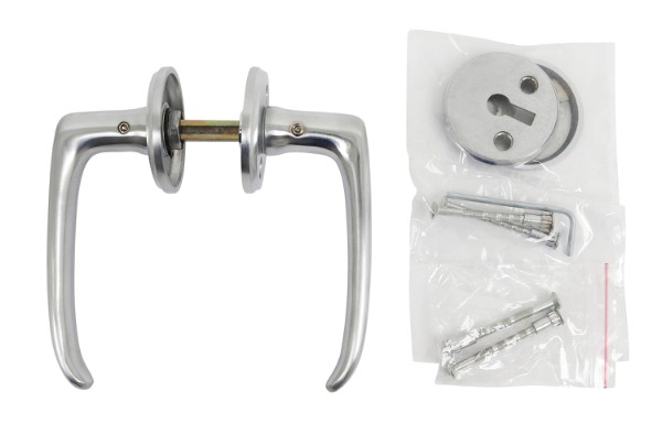 HOME It® door handle with L-grip matt chrome