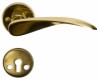 HOME It® door handle with rosettes, key signs brass