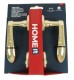 HOME It® door handle with rosettes, key signs brass