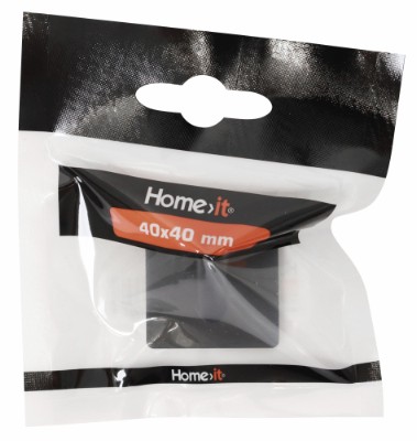 HOME It® self-adhesive single hook 4 x 4 cm matt black