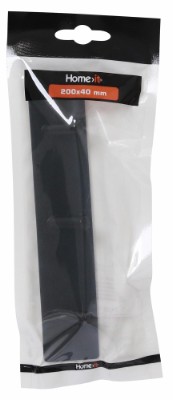HOME It® self-adhesive coat rack with 3 hooks 20 x 4 cm matt black