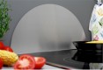 HOME It® curved kitchen splash plate 90 x 45 cm stainless steel