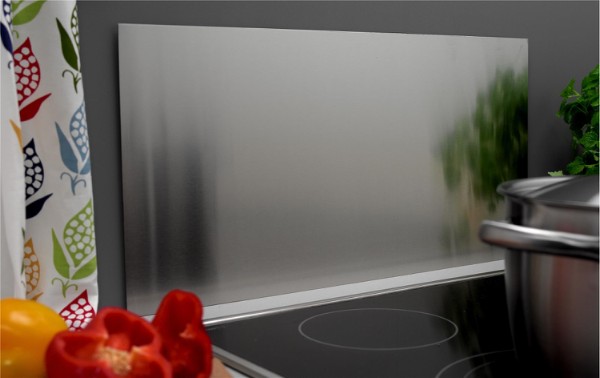 HOME It® rectangular kitchen splash plate 90 x 45  cm stainless steel