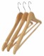 HOME It® hanger with trouser rod and slit 3 pack natural