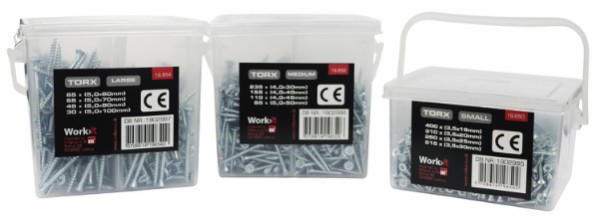 Work>it® screw box TORX  Large for indoor use 195 pcs