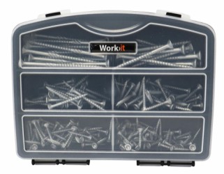 Work>it® outdoor screws in assortment box with 220 pieces