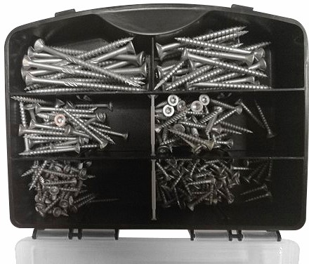 Work>it® outdoor screws in assortment box with 220 pieces