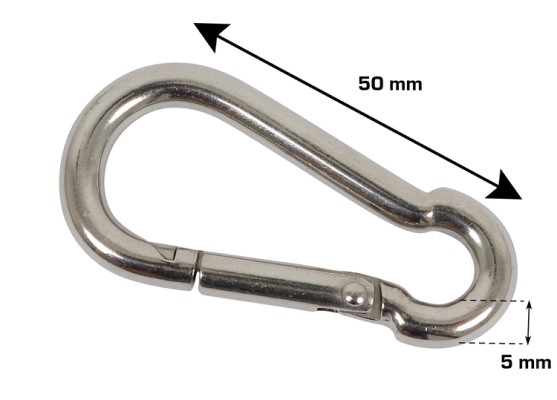 HOME It® fireman’s hook Ø5x50 mm in stainless steel 2 pcs.