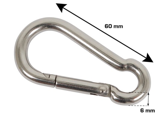 HOME It® fireman’s hook Ø6x60 mm in stainless steel 2 pcs.