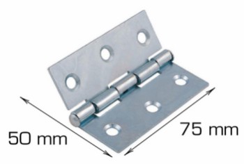 HOME It® butt hinge incl. screws 75 x 50 mm electro-galvanised