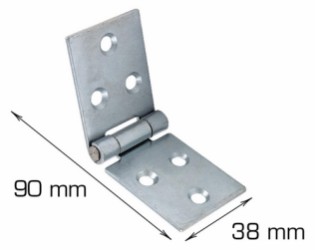 HOME It® flap hinge incl. screws 38 x 90 mm electro-galvanised