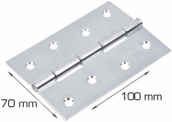 HOME It® flap hinge incl. screws 70 x 100 mm electro-galvanised