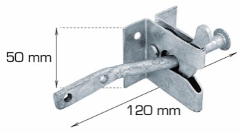 HOME It® gate latch incl. screws 120 x 50 mm galvanised