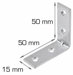 HOME It® angled brace 50 x 50 x 15 mm electro-galvanised