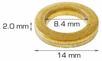 HOME It® Hinge spacer ring 14 x 2 mm brass