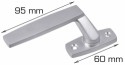 HOME It® left-facing cremorne handle incl. screws matte chrome