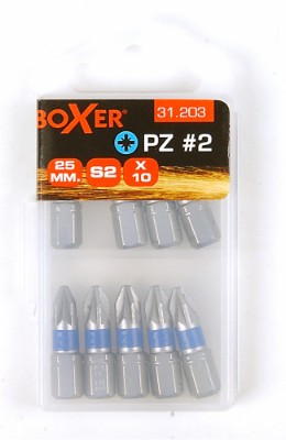 Boxer® bits 10 pack in box PZ2