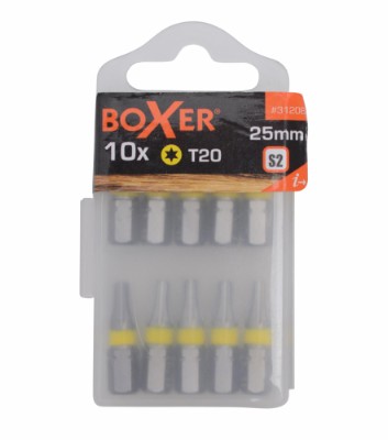 Boxer® bits 10 pack in box. TORX 20